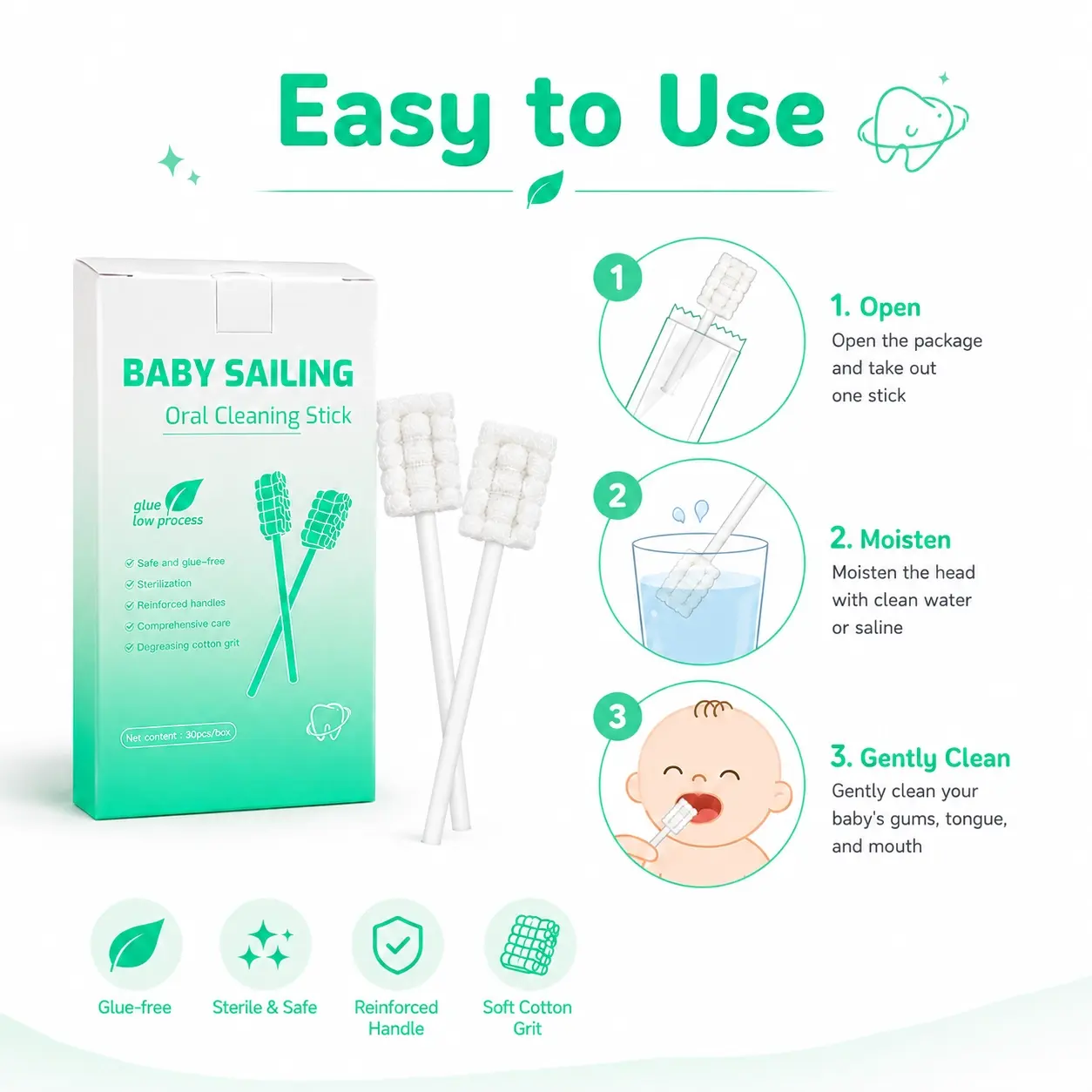 Private Label Range Planning with Baby Oral Cleaner Gauze for Daily Care Buyers