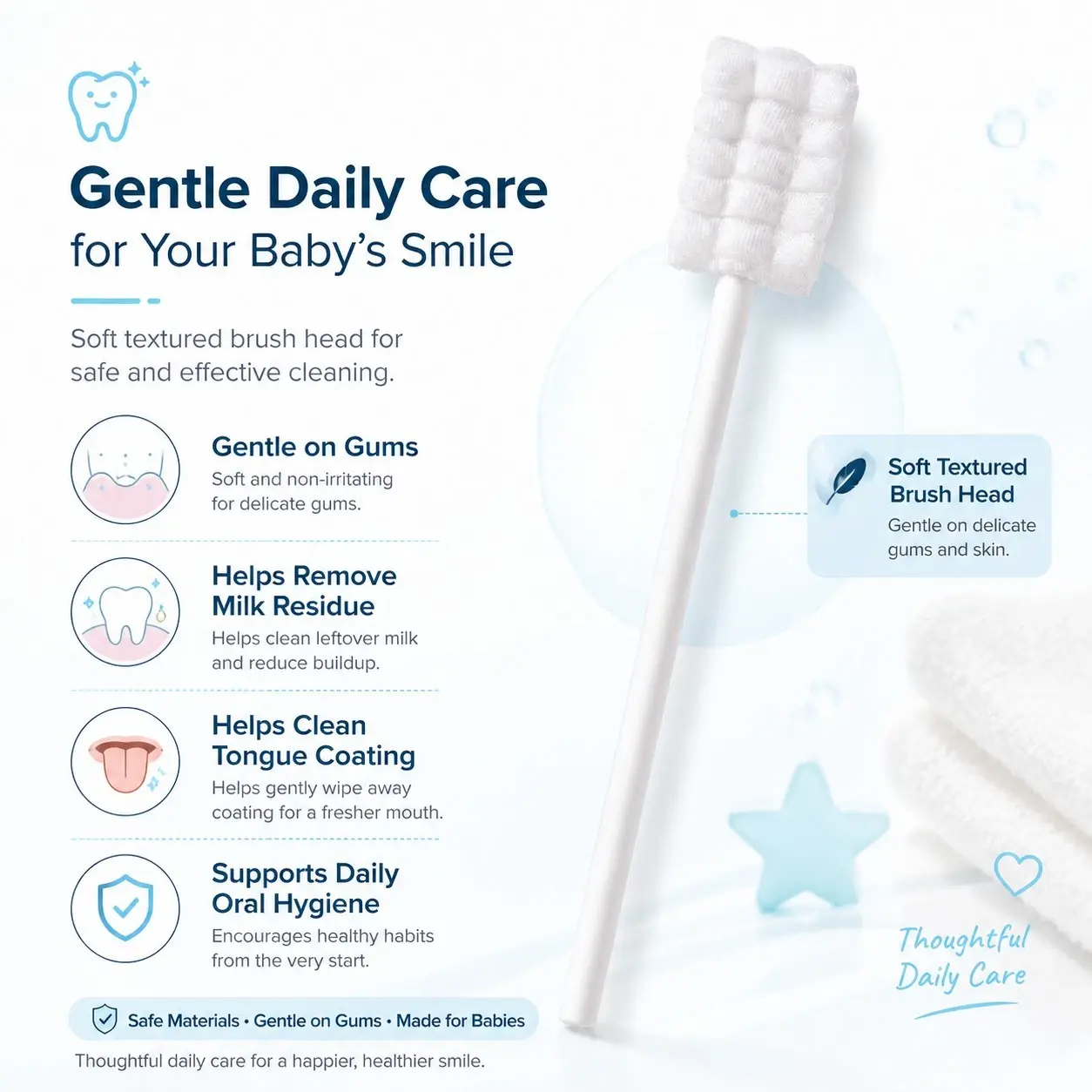 Developing Baby Oral Cleaner Gauze SKUs for After-Feeding Daily Care Programs