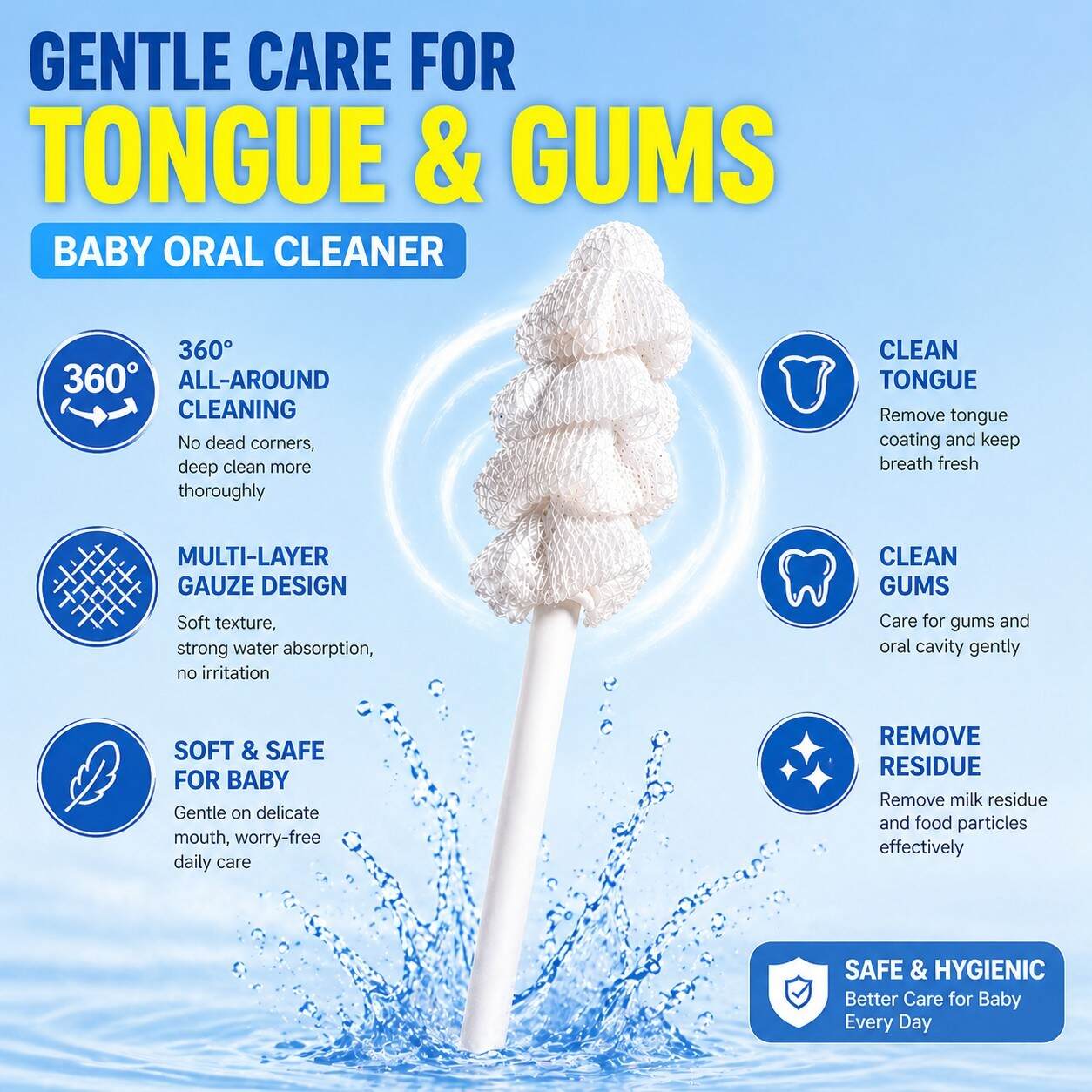 Spiral Baby Oral Cleaner - reinforced handle detail