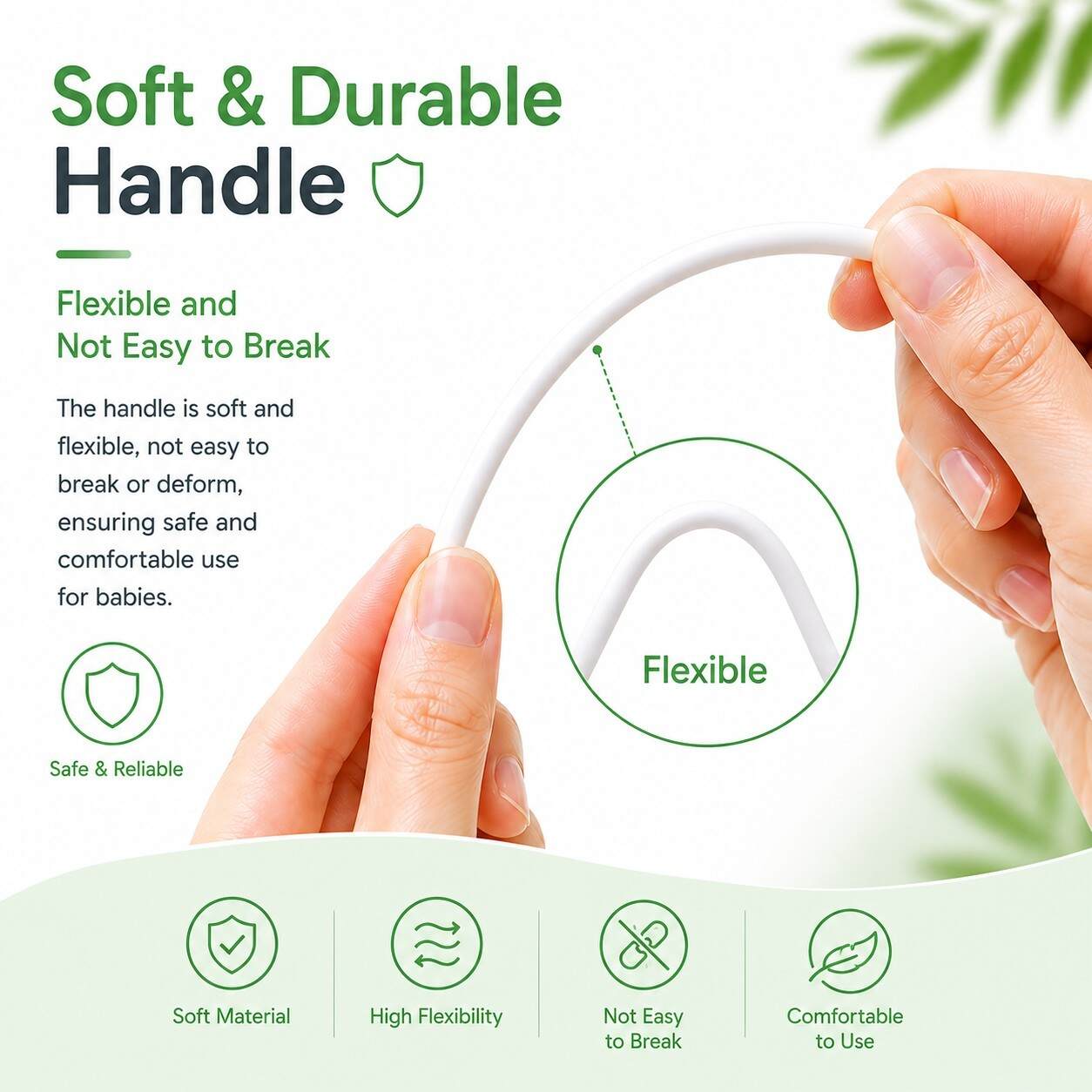 Ultrasonic Heat-Sealed Baby Tongue Cleaner - gauze head close-up for gentle cleaning
