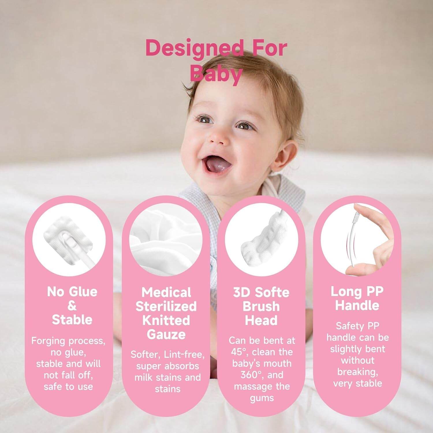 Baby Oral Cleaner 0-36 Months - reinforced handle detail